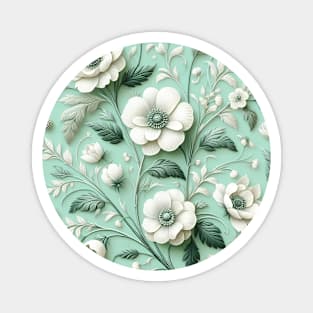 White Flowers Magnet